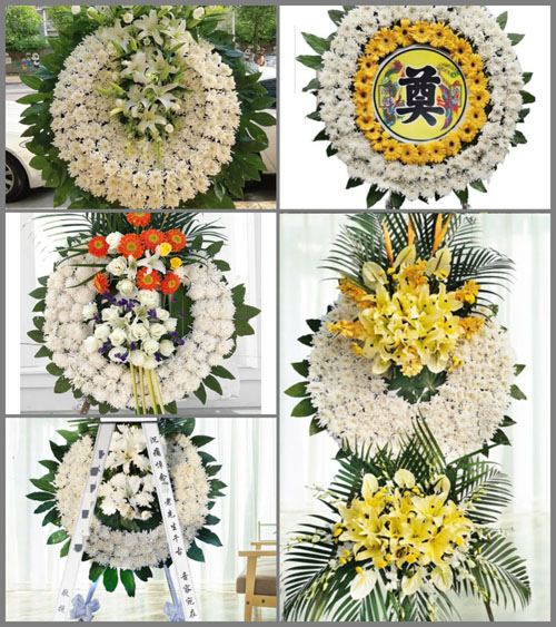 山东莱芜莱城区苗山镇桃花峪村花圈速递